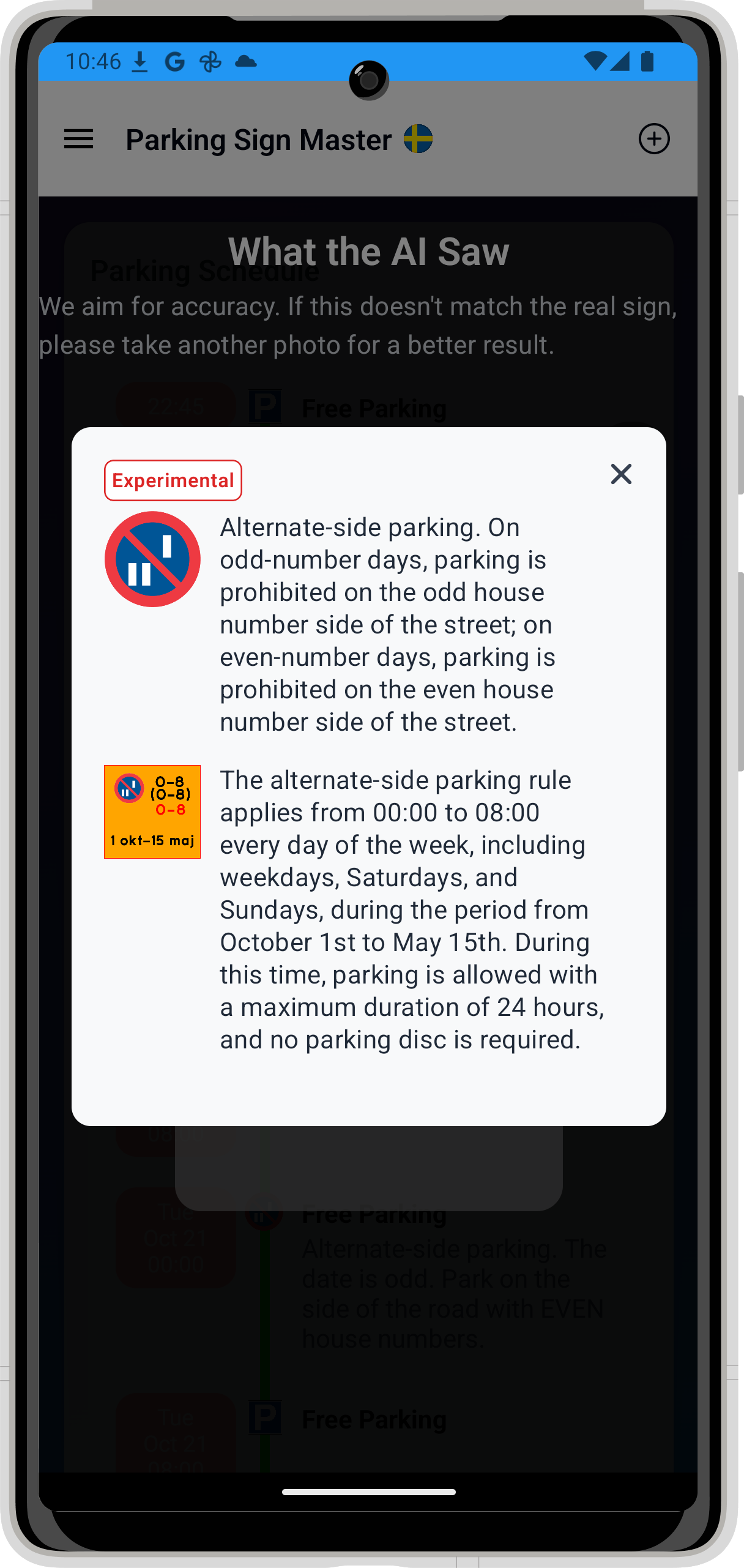 Parking Sign Master Android Screenshot
