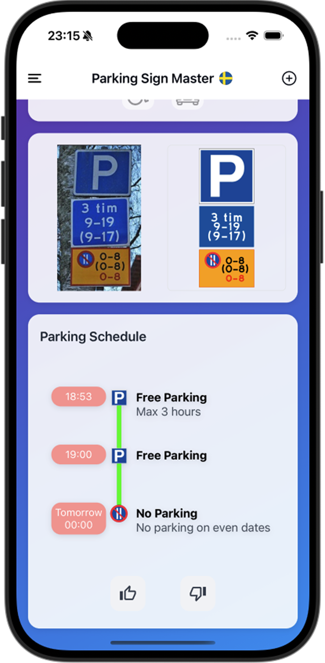 Parking Sign Master App Screenshot
